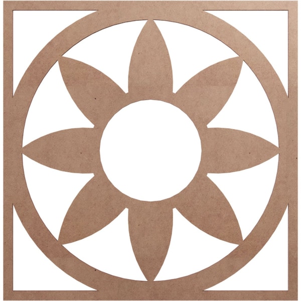 Ekena Millwork Blume Wood Fretwork Pierced Ceiling Medallion, Wood (Paint Grade), 22"OD x 7 5/8"ID x 3/8"T CMWP22X22X0375BLMF - main